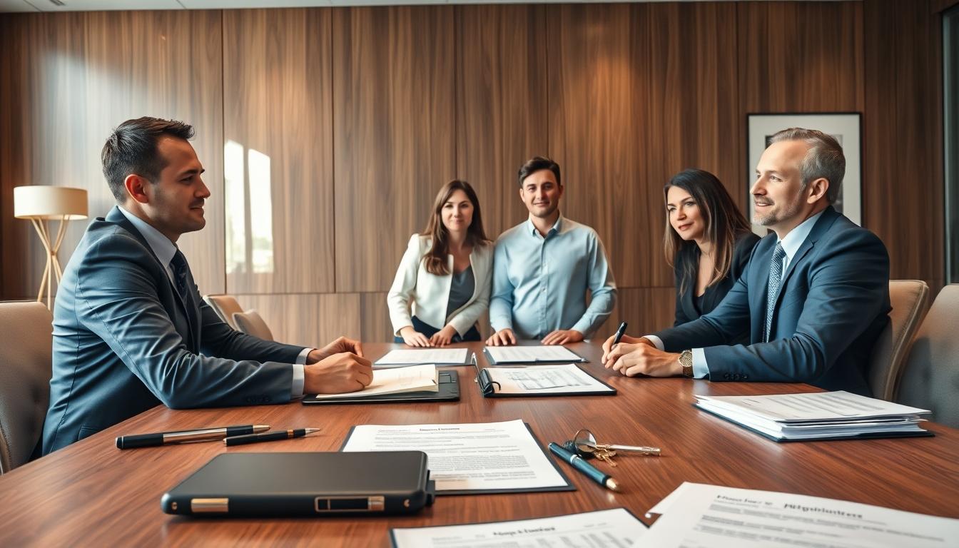 Business agreement signing